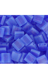 Miyuki tila 5x5mm beads - Matted transparent sapphire ab TL-150FR